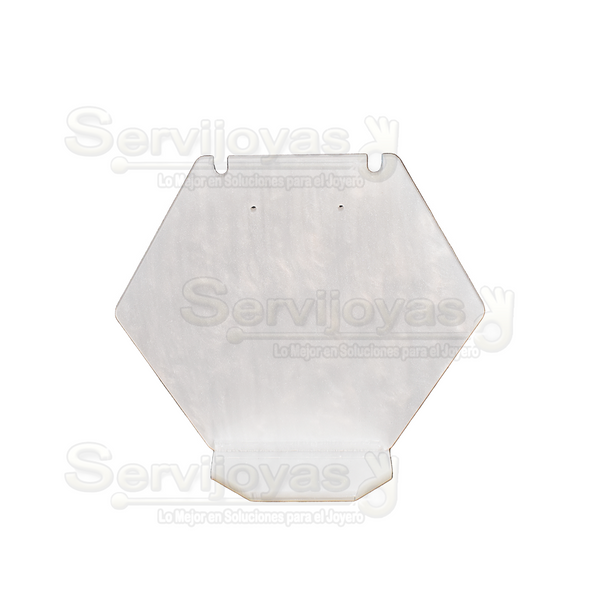 Exhibidor Acrílico Mármol Gris Hexagonal para Juego Medidas: 9x4x8.3cm 5443.MG