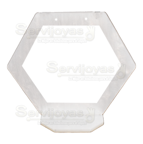 ACRÍLICO MÁRMOL GRIS HEXAGONAL HUECO PARA ARETES 5444.MG