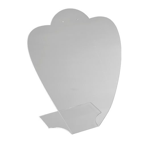 Exhibidor Acrílico Transparente Cuello Corazón Chico Medidas: 19x9x21cm 5670