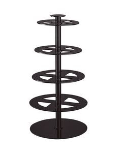 Exhibidor Acrílico Negro Giratorio para 90 Pares de Huggies Medidas: 20x20x40cm 5363.BK