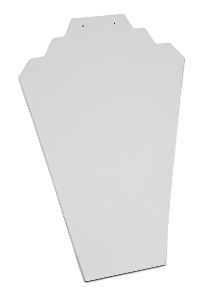 Exhibidor Carton Vinipiel Blanco Cuello Escalon Grande Para Joyeria