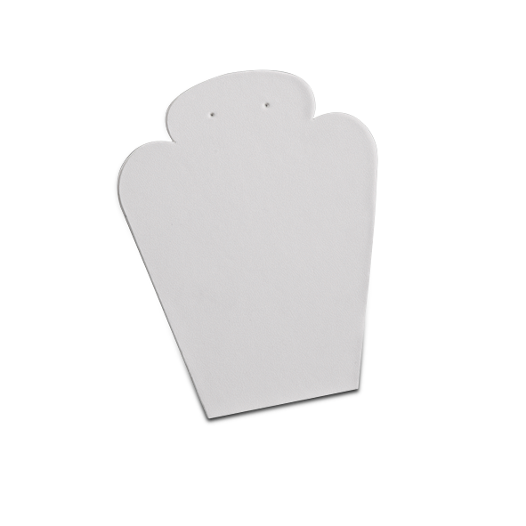 Exhibidor Carton Vinipiel Blanco Cuello Corazon Mini Para Joyeria