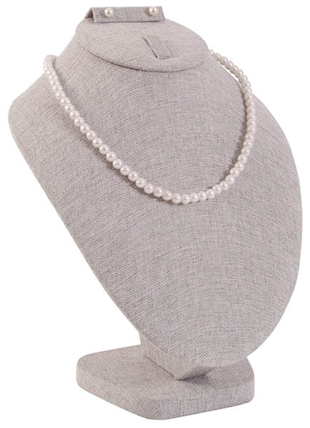 Exhibidor Gray Luxury Cuello para Collar, Aretes y Anillo Medidas: 18x17x23.5cm 9931.GY