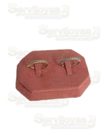 Exhibidor Velour Rosa Base para Argollas Medidas: 6x8x2cm 209VR